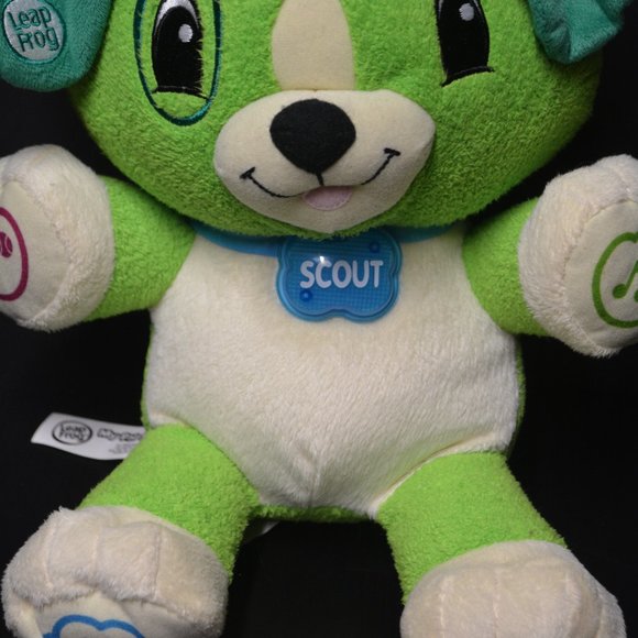 Leap Frog My Pal Scout Green Dog Plush Interactive - Picture 7 of 7